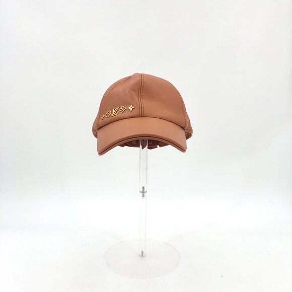 Louis Vuitton Brown Sheepskin Baseball Cap With Gold Logo Made In Italy - Picture 9 of 9